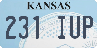 KS license plate 231IUP