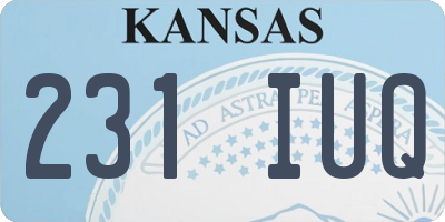 KS license plate 231IUQ