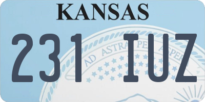 KS license plate 231IUZ
