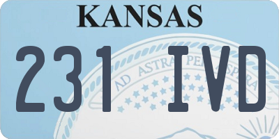 KS license plate 231IVD