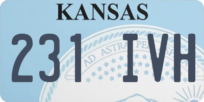 KS license plate 231IVH