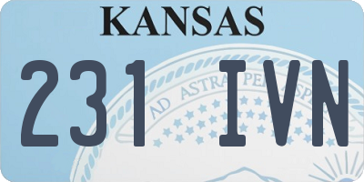 KS license plate 231IVN