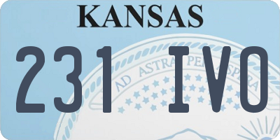 KS license plate 231IVO