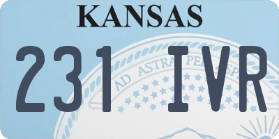 KS license plate 231IVR