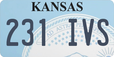KS license plate 231IVS