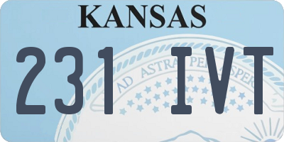 KS license plate 231IVT