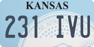 KS license plate 231IVU