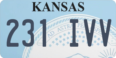 KS license plate 231IVV