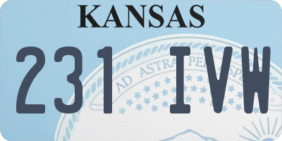 KS license plate 231IVW