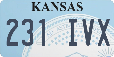 KS license plate 231IVX