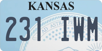 KS license plate 231IWM