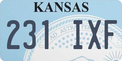 KS license plate 231IXF