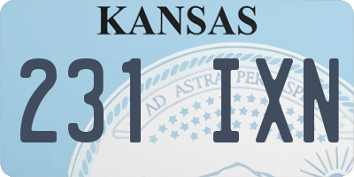 KS license plate 231IXN