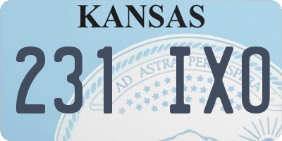 KS license plate 231IXO