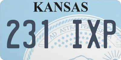 KS license plate 231IXP