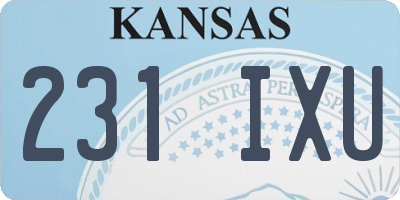 KS license plate 231IXU