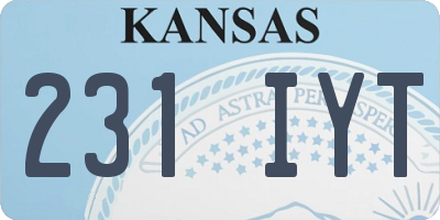 KS license plate 231IYT