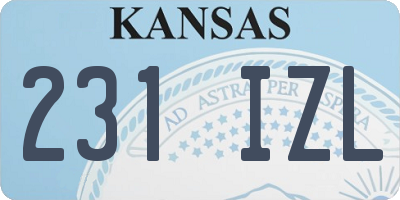 KS license plate 231IZL
