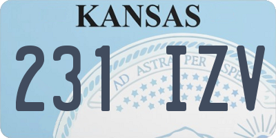 KS license plate 231IZV