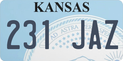 KS license plate 231JAZ