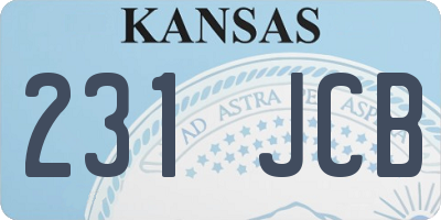 KS license plate 231JCB