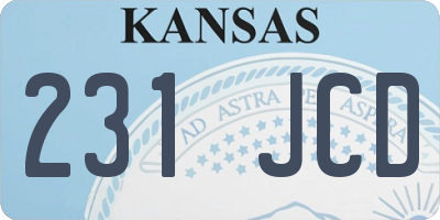 KS license plate 231JCD