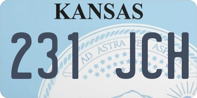 KS license plate 231JCH