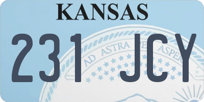 KS license plate 231JCY