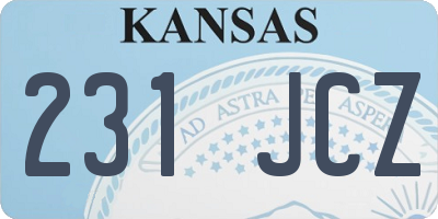 KS license plate 231JCZ