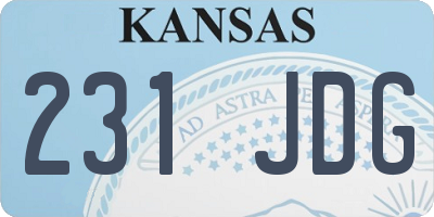 KS license plate 231JDG