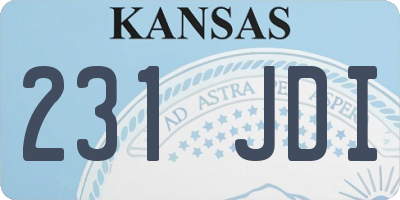 KS license plate 231JDI