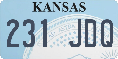 KS license plate 231JDQ