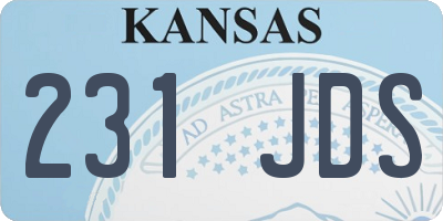 KS license plate 231JDS