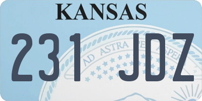 KS license plate 231JDZ