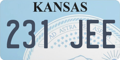 KS license plate 231JEE