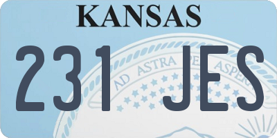 KS license plate 231JES