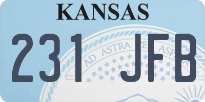 KS license plate 231JFB