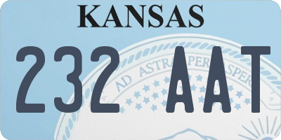 KS license plate 232AAT