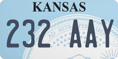 KS license plate 232AAY