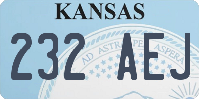 KS license plate 232AEJ