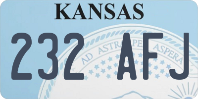 KS license plate 232AFJ