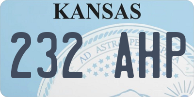 KS license plate 232AHP