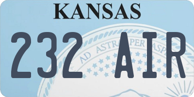 KS license plate 232AIR