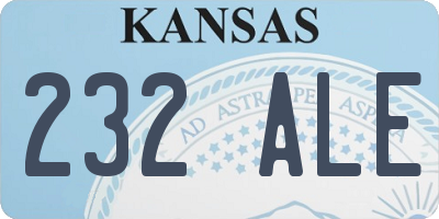 KS license plate 232ALE