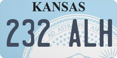 KS license plate 232ALH
