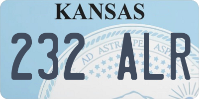 KS license plate 232ALR