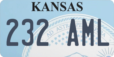 KS license plate 232AML