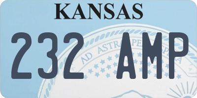 KS license plate 232AMP