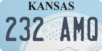 KS license plate 232AMQ