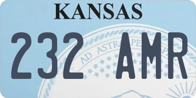 KS license plate 232AMR